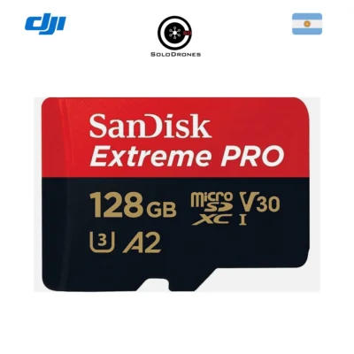 SanDisk Extreme Pro 128GB MicroSDXC con adaptador – tarjeta de memoria 4K para drones DJI
